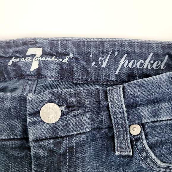 7 For All Mankind 'A' Pocket Jeans Sz 30~Actual 31×29.5~Boot Cut Embellish - Picture 4 of 10